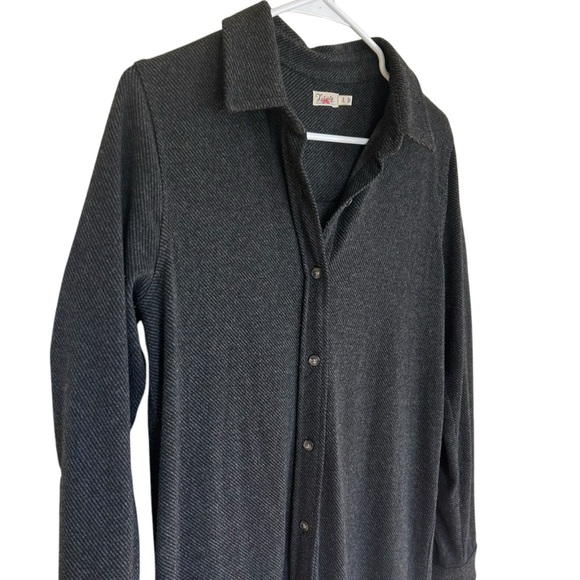 Faherty Legend Sweater Dress Heathered Black Twill size Small Soft Staple Casual - Picture 6 of 13